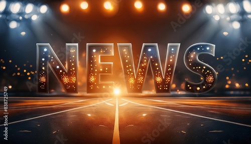 Breaking News Graphics with Lights photo