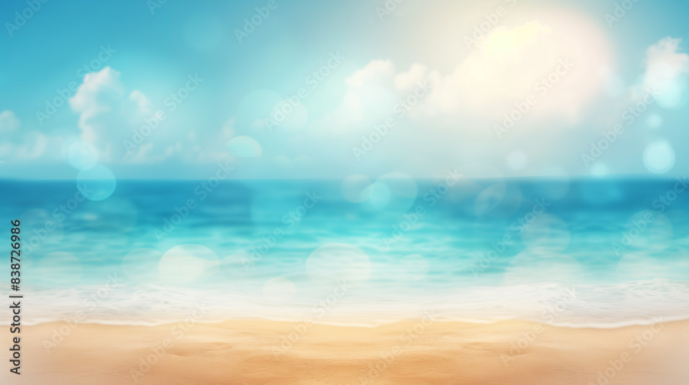 Fototapeta premium sun and clouds and sea 