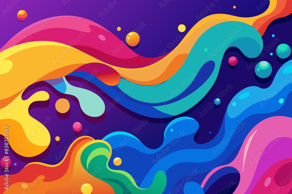 fluid background with liquid shapes in bright, primary colors fluid background with liquid shapes in bright, primary colors