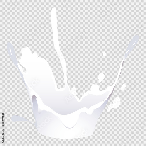 Milk Splash Isolated Drink