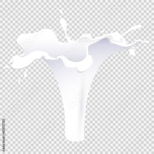 Milk Splash Isolated Drink