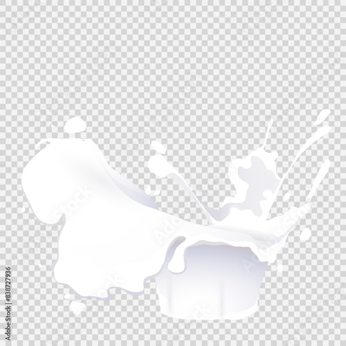 Milk Splash Isolated Drink