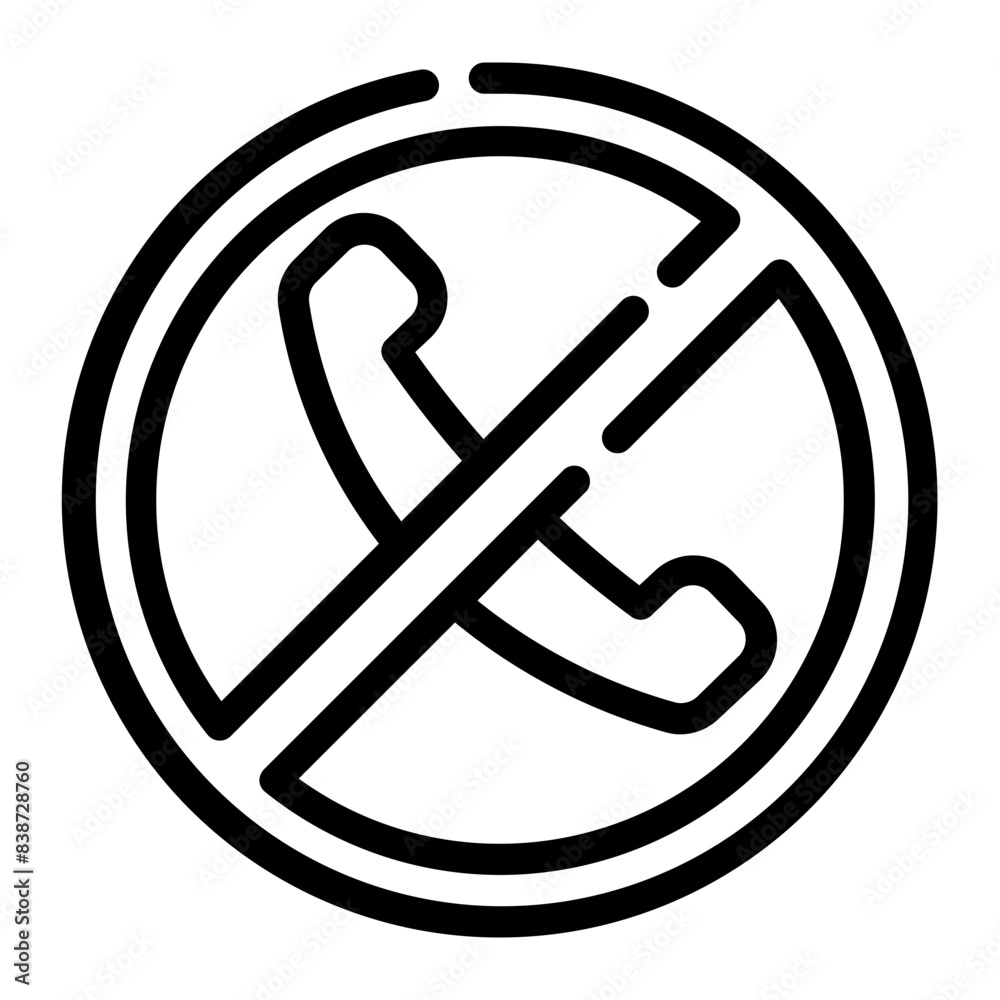 calling is prohibited cutline icon calling is prohibited cutline icon