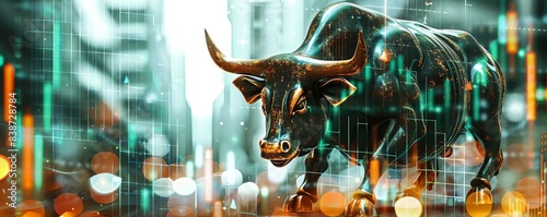 Dynamic IPO collage showcasing a companys public offering, bullish investors, and rising stock prices