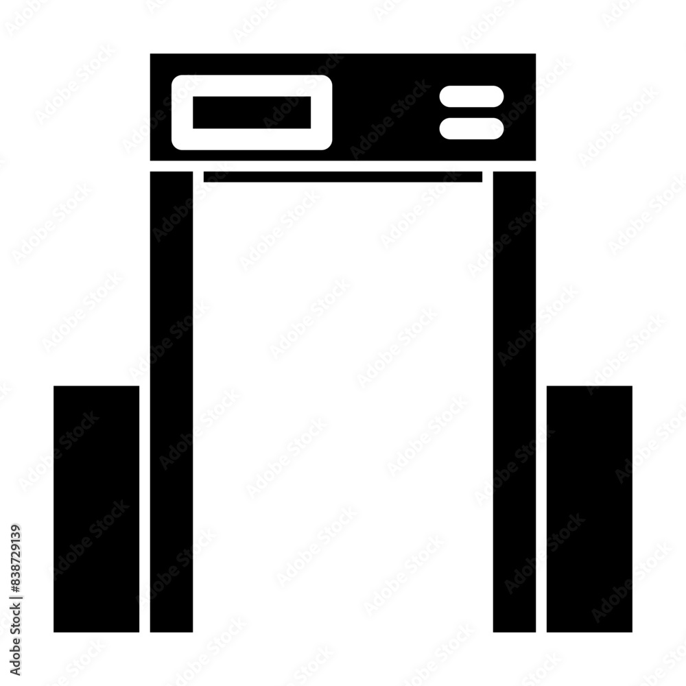 walktrough metal detector glyph icon walktrough metal detector glyph icon