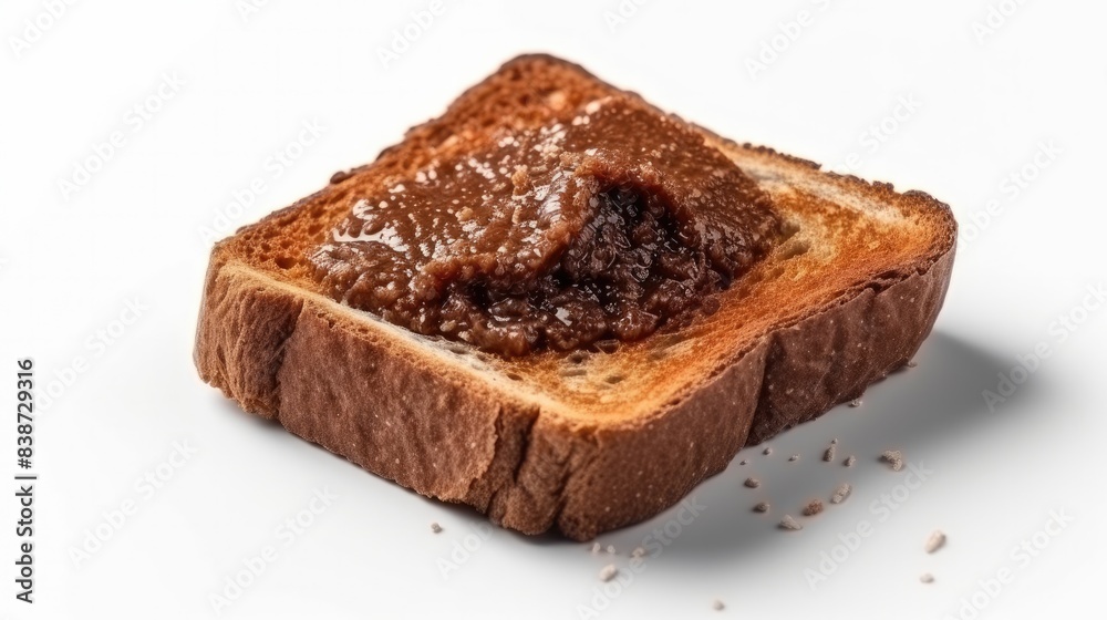Toasts with choco cream Isolated on white background Toasts with choco cream Isolated on white background