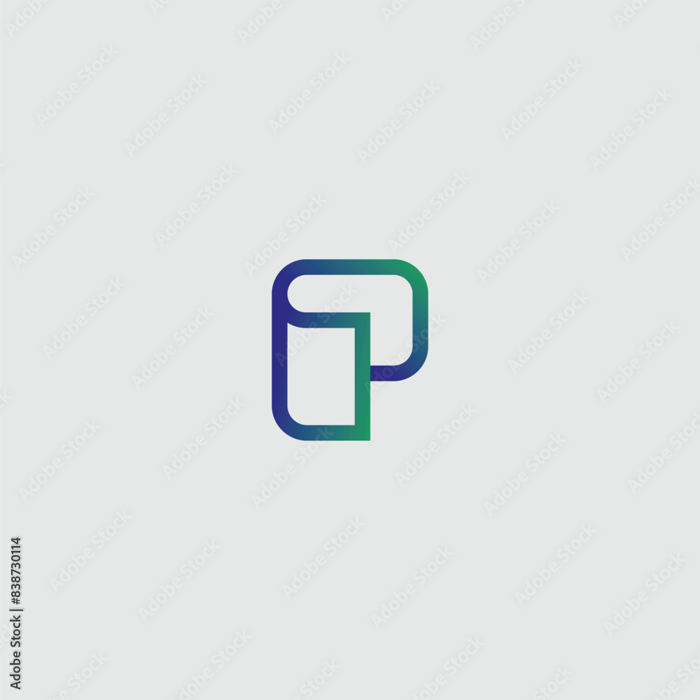Letter p logo design idea with folding theme Letter p logo design idea with folding theme