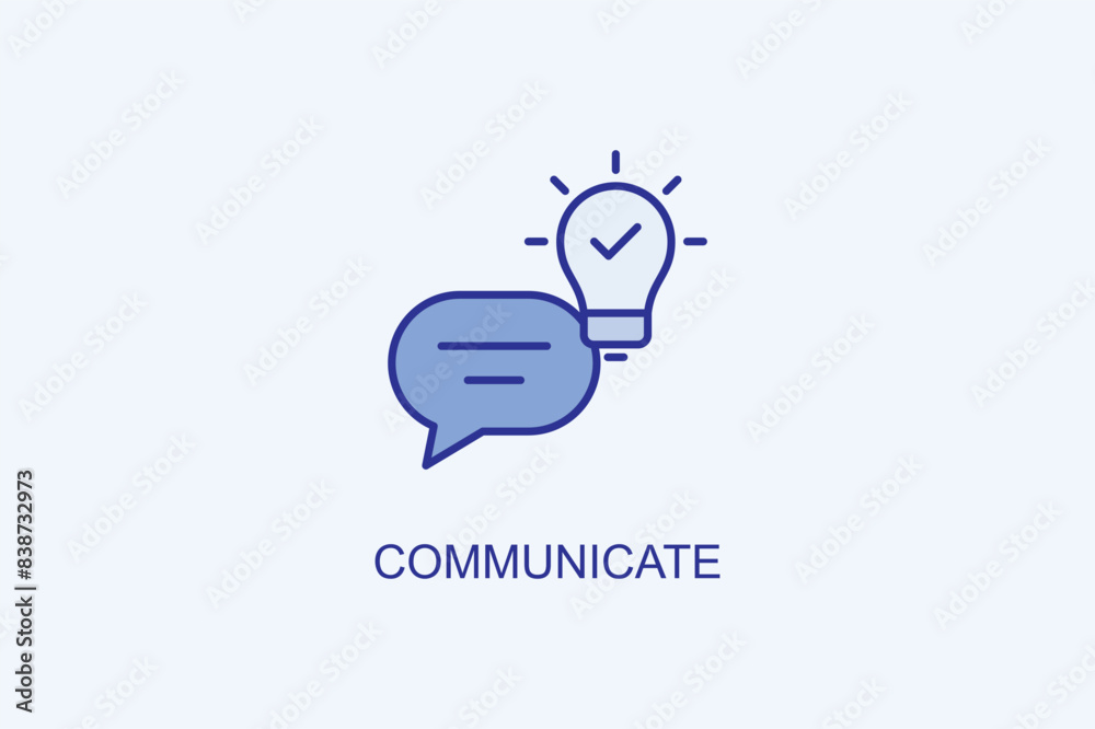 Communicate Vector Icon Or Logo Illustration Communicate Vector Icon Or Logo Illustration