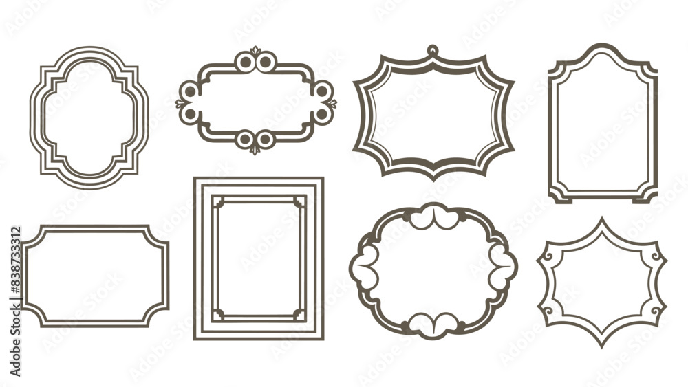 Frames Highlighting Simple and Ornate Corners Frames Highlighting Simple and Ornate Corners