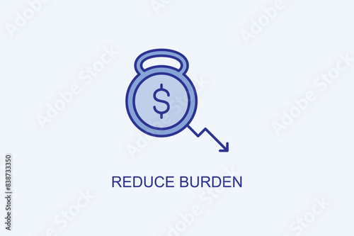 Reduce Burden Vector Icon Or Logo Illustration