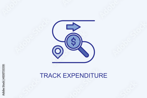 Track Expenditure Vector Icon Or Logo Illustration
