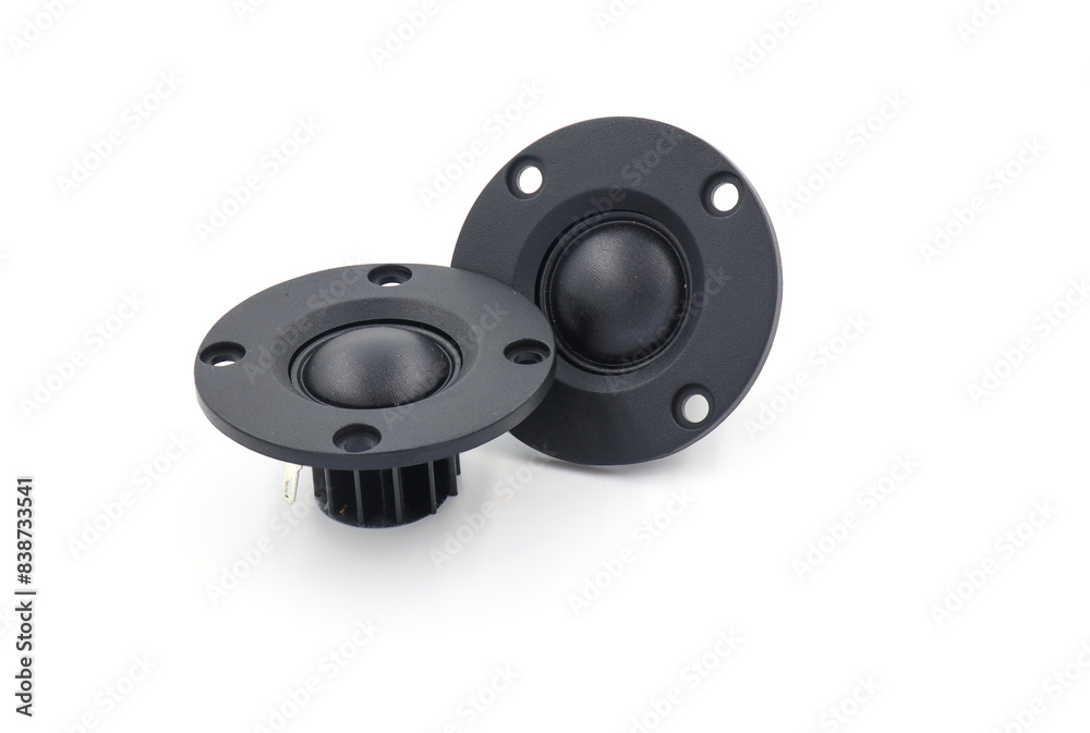 black speaker isolated on white background. black speaker isolated on white background.