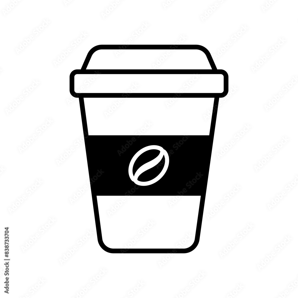 Coffee cup icon isolated on white background. Coffee cup icon isolated on white background.