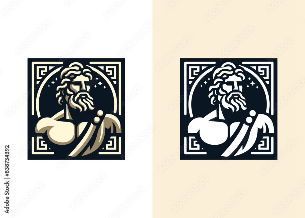 greek god, mythology logo design template greek god, mythology logo design template