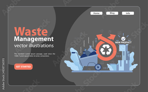 Circular Economy concept. Flat vector illustration