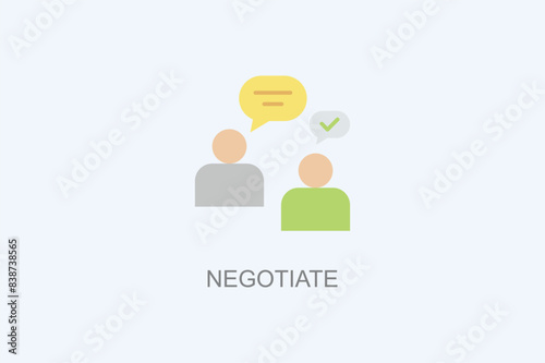 Negotiate Vector Icon Or Logo Illustration