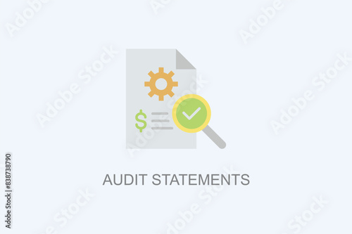 Audit Statements Vector Icon Or Logo Illustration