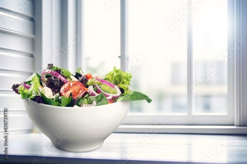 Mixed fresh tasty vegetable Salad in bowl