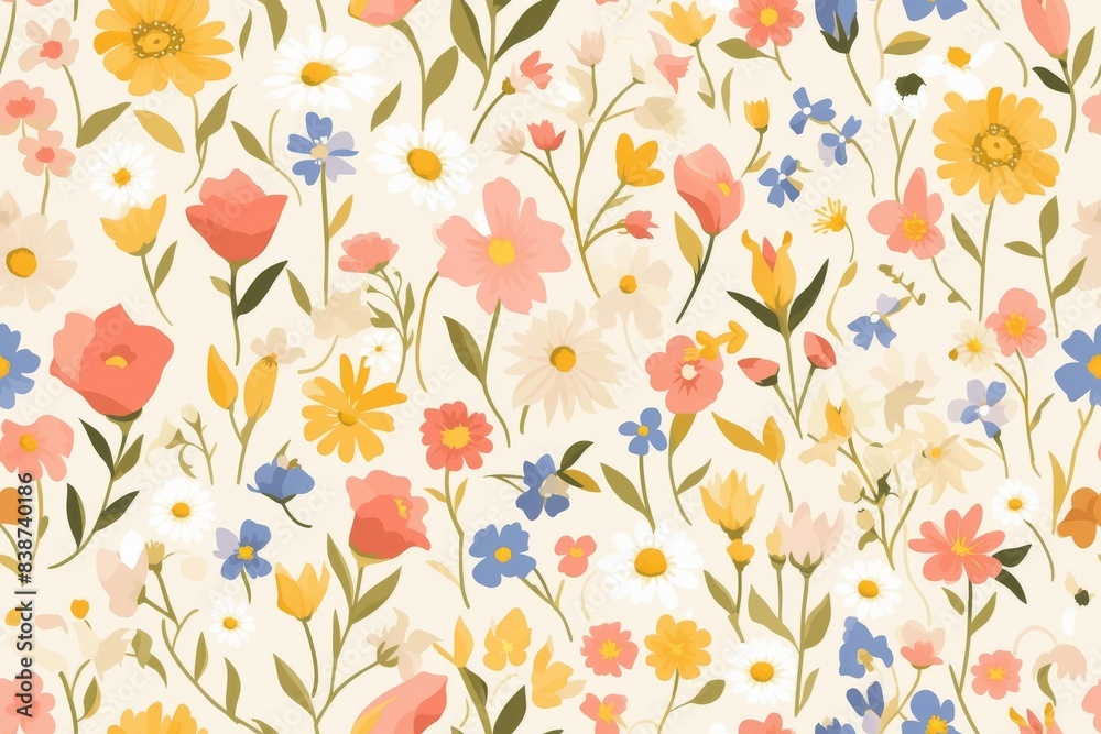 A radiant seamless blossom tapestry pattern for your creative design