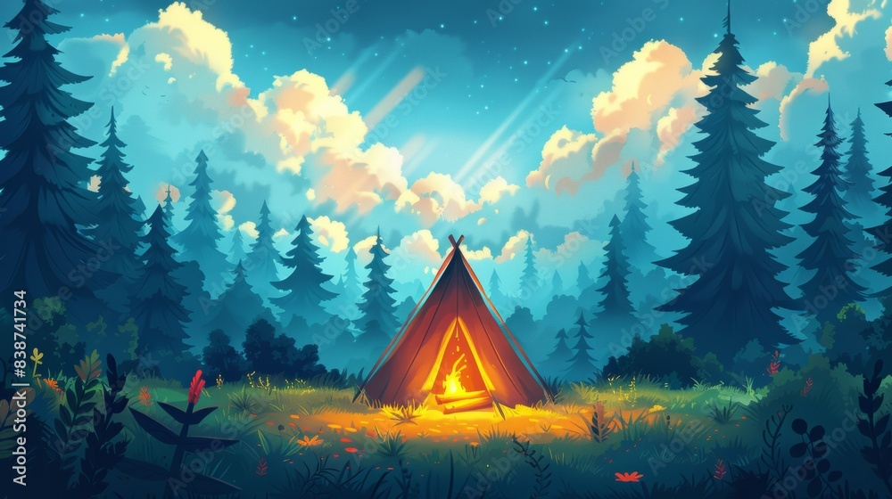 Illustration of Adventures in the Forest Illustration of Adventures in the Forest