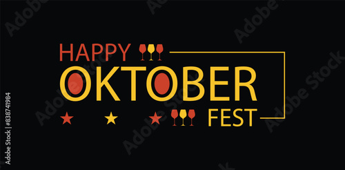 Oktoberfest Chic Trendy Text Illustration for the Season