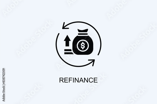 Refinance Vector Icon Or Logo Illustration