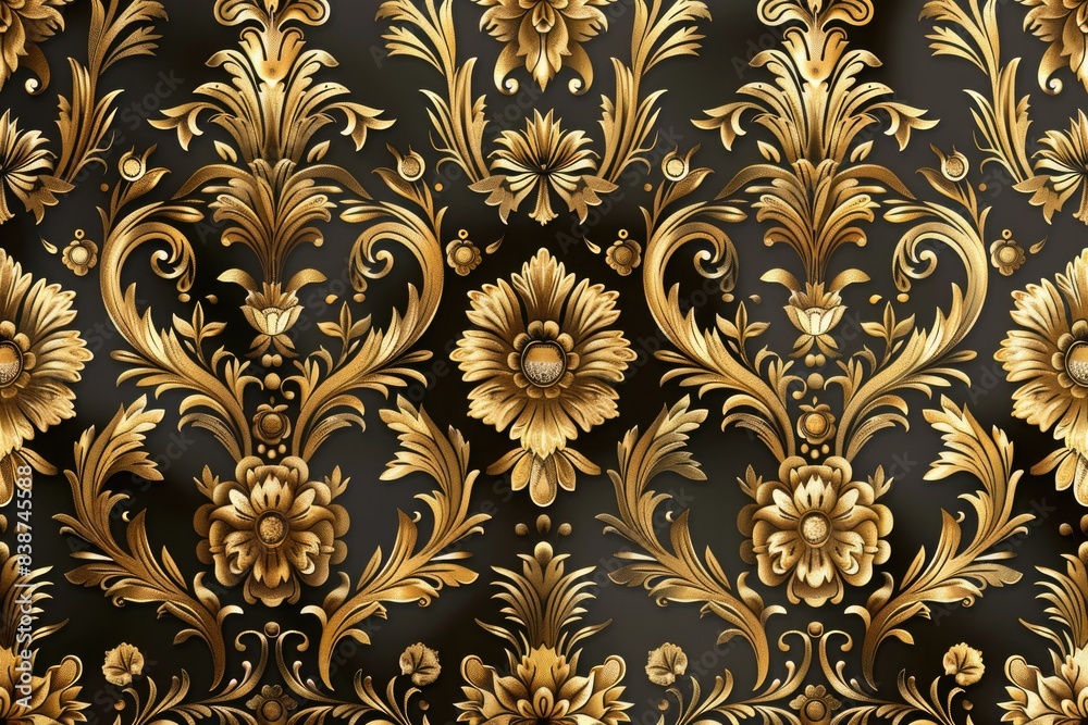 seamless pattern for gift wrap paper, luxurious golden silk designs, intricate and elegant, high-quality texture, shiny and reflective surface, high-quality vector illustration seamless pattern for gift wrap paper, luxurious golden silk designs, intricate and elegant, high-quality texture, shiny and reflective surface, high-quality vector illustration