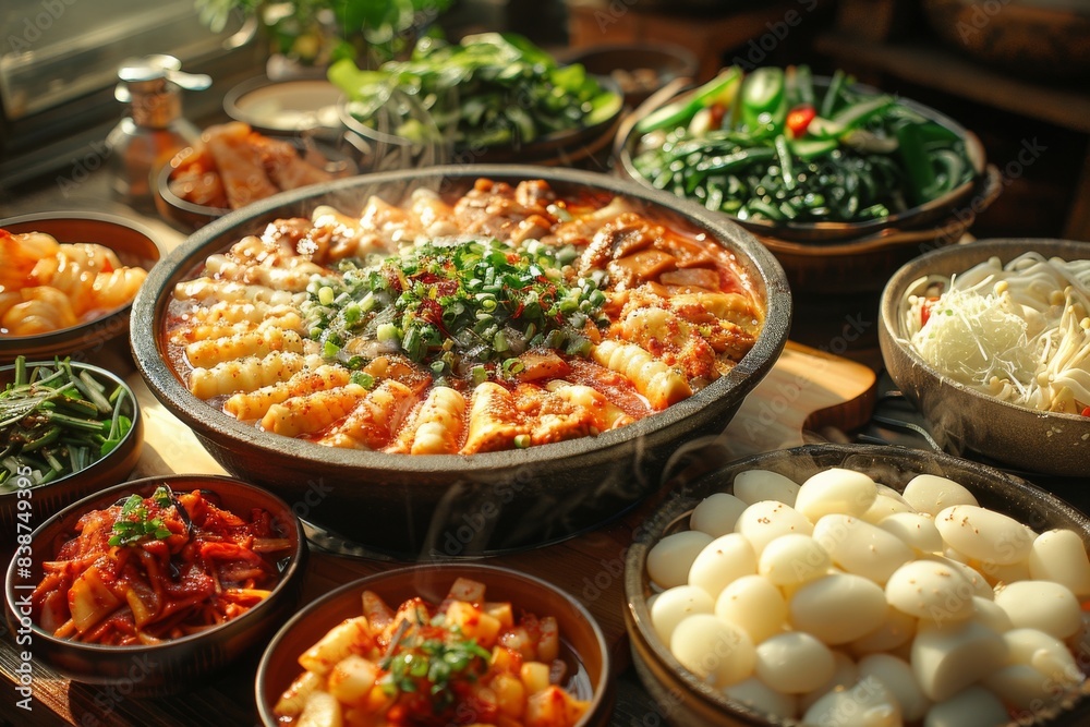 flavors of a close-up shot of traditional Asian soup, a hearty and wholesome delicacy cherished for its health benefits and authentic taste. flavors of a close-up shot of traditional Asian soup, a hearty and wholesome delicacy cherished for its health benefits and authentic taste.