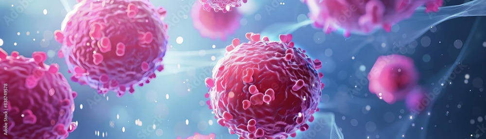 Fototapeta premium Detailed infographic on the advancements in breast cancer treatment, highlighting scientific breakthroughs and patient stories, informative and hopeful