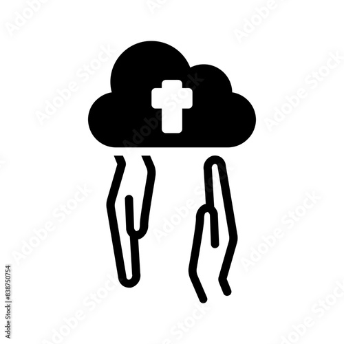 Vector solid black icon for Divine