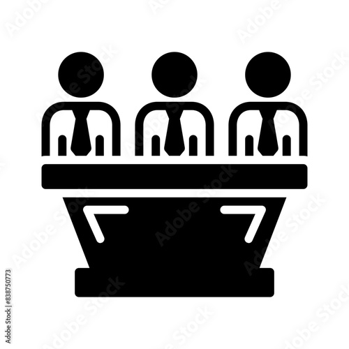 Vector solid black icon for Jurors