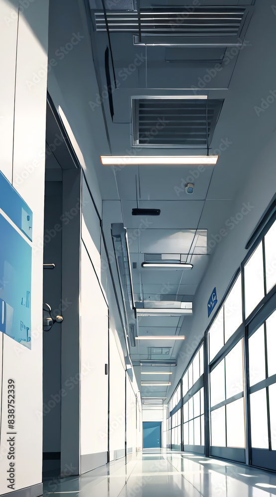 Fototapeta premium 研究所 廊下 病院 大学