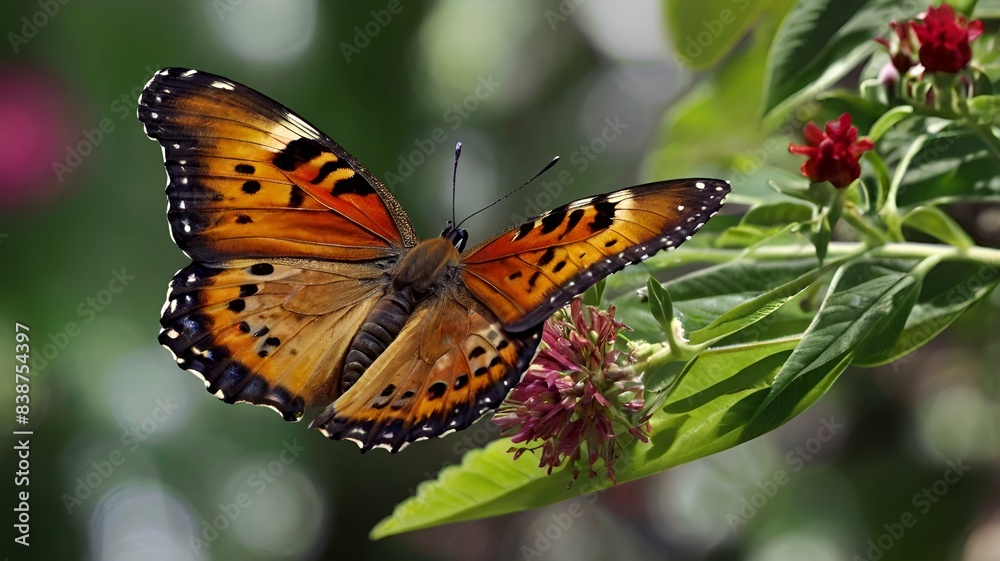 Fototapeta premium Granater AI Colorful butterfly wallpaper for PC featuring vibrant hues and intricate patterns, perfect for adding a touch of nature to your desktop.