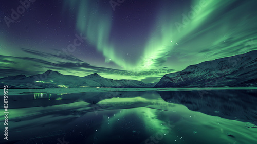 Northern lights aurora borealis © stock1