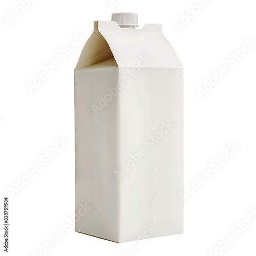 Blank White Carton Packaging with Cap Isolated on Black photo