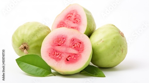 Guava fruit Isolated on white background photo