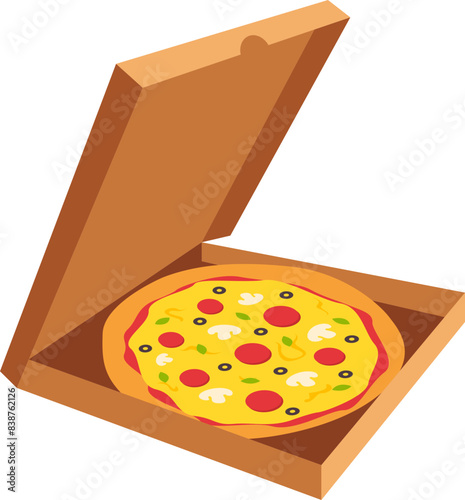 Pizza Slices Illustration Element
