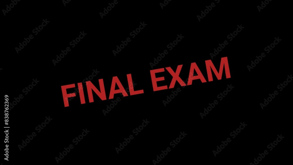 Final exam stamp effect animation Final exam stamp effect animation