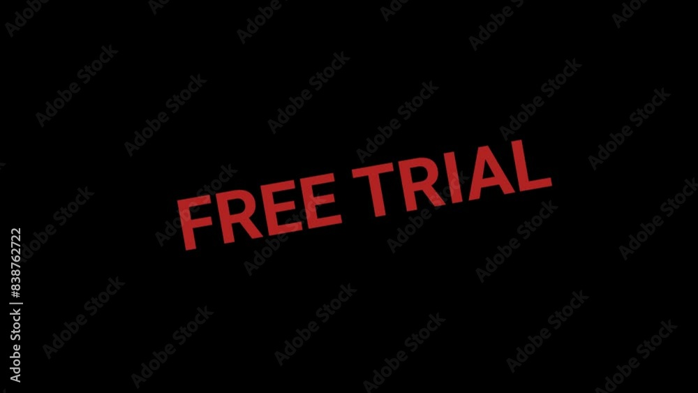 Free trial stamp effect animation Free trial stamp effect animation
