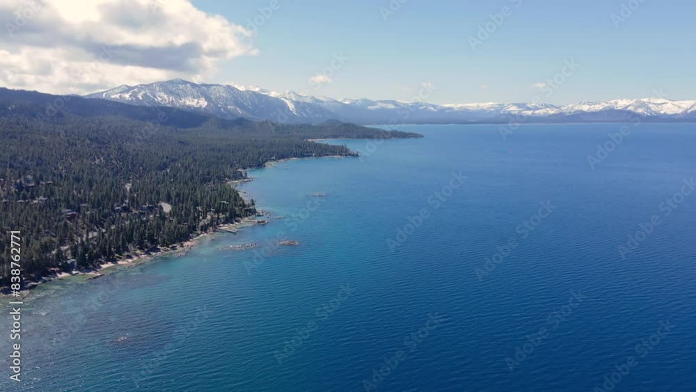 Aerial view of beautiful lake Tahoe in spring Aerial view of beautiful lake Tahoe in spring