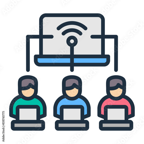 Online Project Collaboration Icon