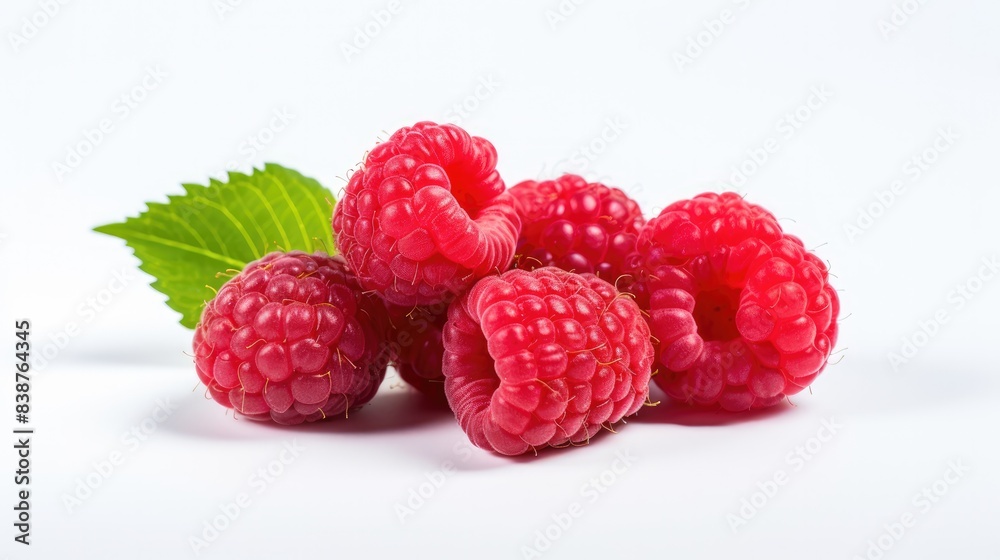 Raspberry fruits Isolated on white background Raspberry fruits Isolated on white background