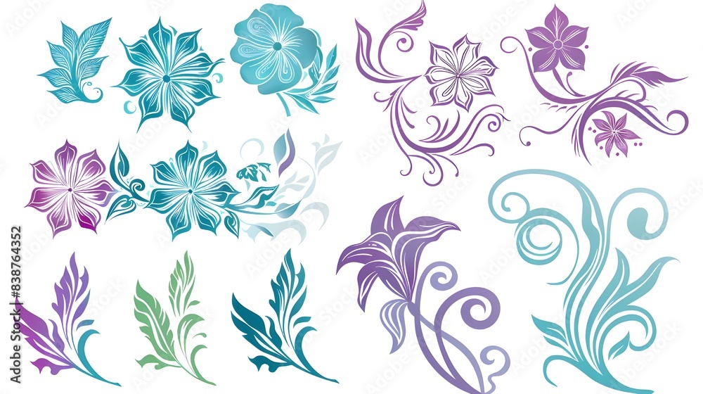 Fototapeta premium pattern with flowers