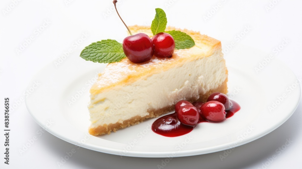 Delicious cake isolated on white background Delicious cake isolated on white background