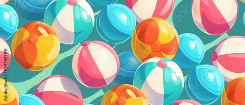 colorful balloons seamless pattern