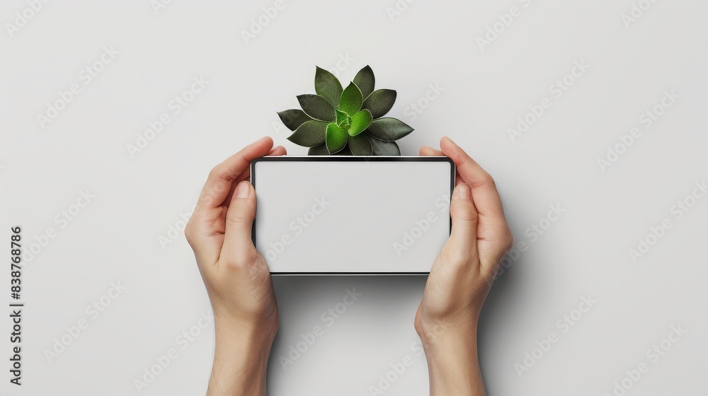 Clipping path, Hand holding the black digital tablet with mockup of blank screen on isolated white background. Clipping path, Hand holding the black digital tablet with mockup of blank screen on isolated white background.