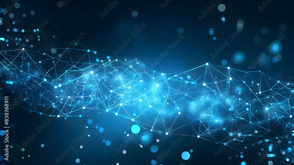 Technical network banner background