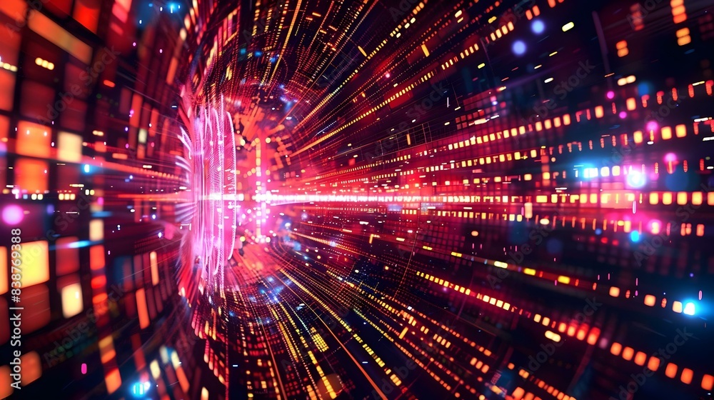 Naklejka premium Vector background illustrating abstract technology communication