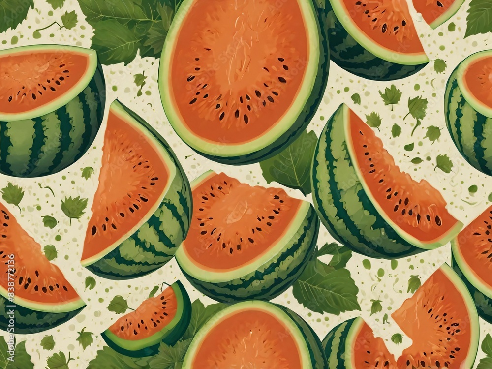 seamless watermelon pattern seamless watermelon pattern