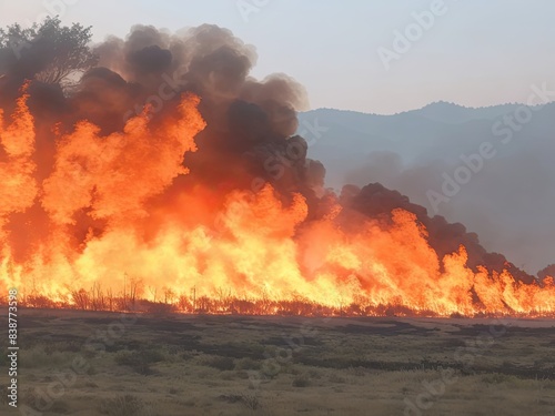 Isolated fire against a clear backdrop.